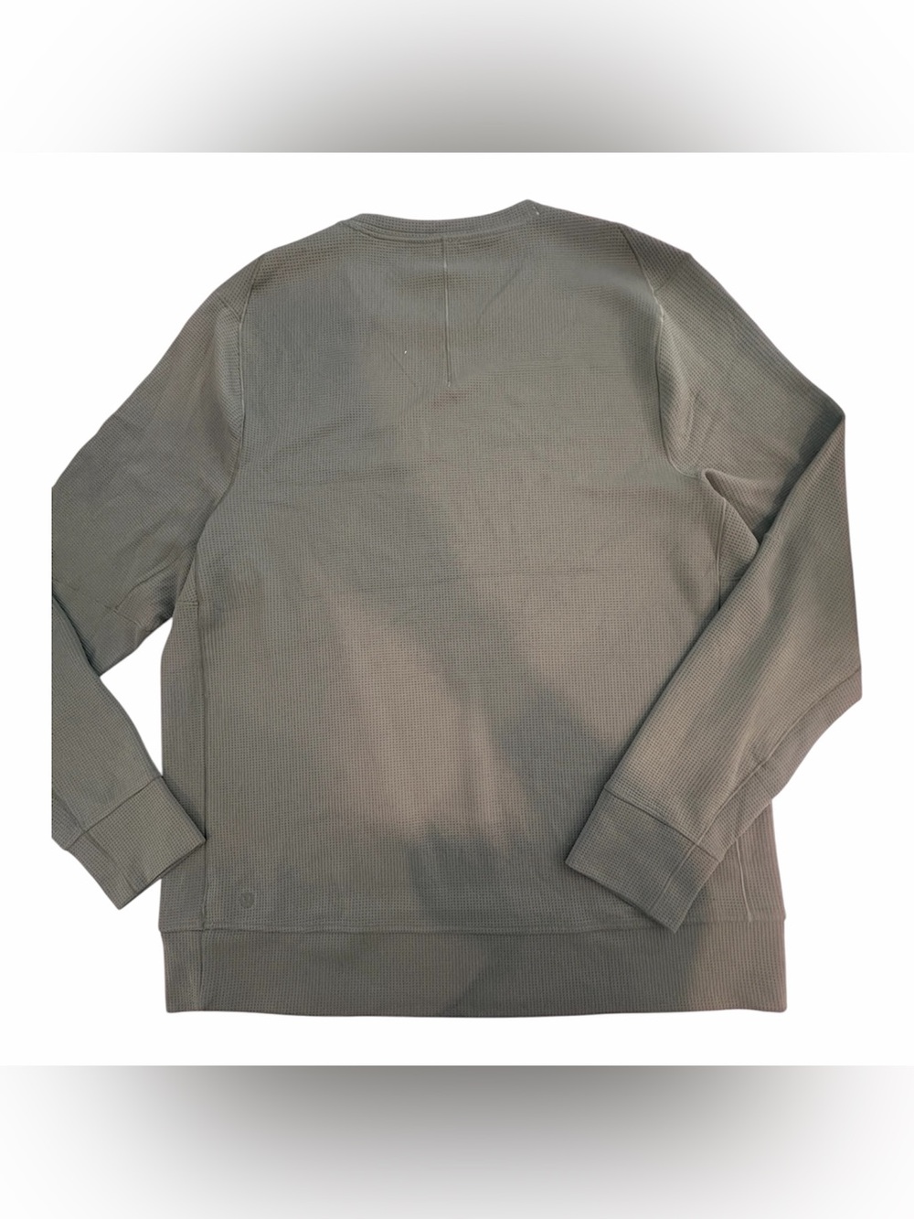 lululemon athletica Men's Olive Crewneck Waffle Knit Sweater